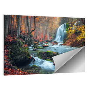 Silver Stream Waterfall In Crimea Wall Art