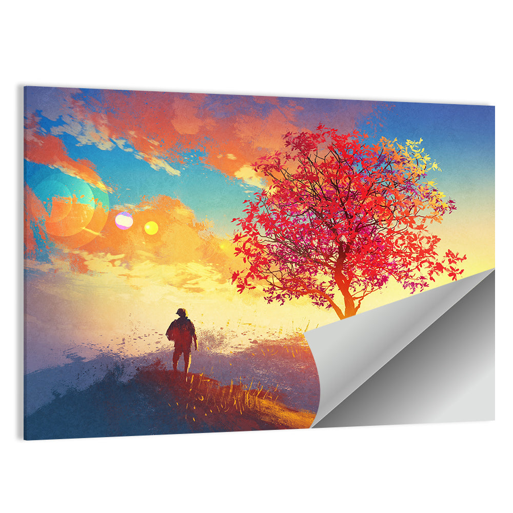 Surreal Autumn Dusk Landscape Wall Art