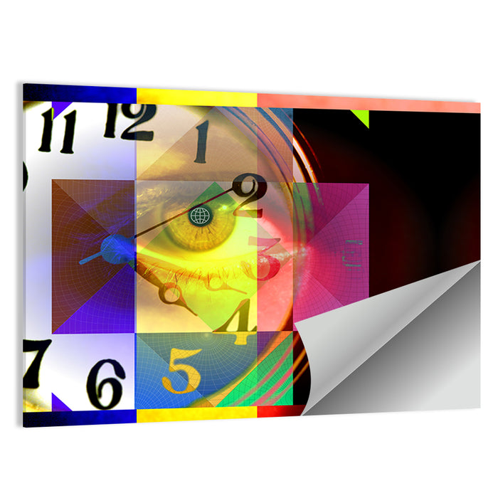 Eye of Time Collage Wall Art as a poster print