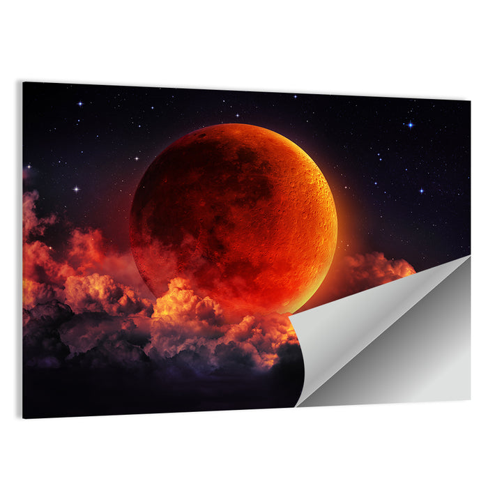 Blood Moon Eclipse Wall Art as a poster print