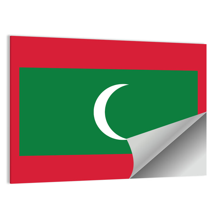 Maldives Flag Wall Art as a poster print