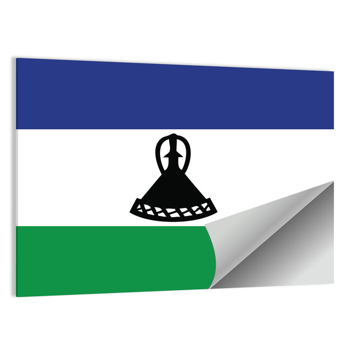 Flag of Lesotho Wall Art as a poster print