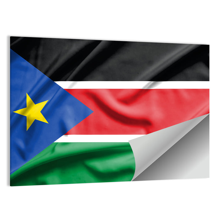 South Sudan Flag Wall Art as a poster print