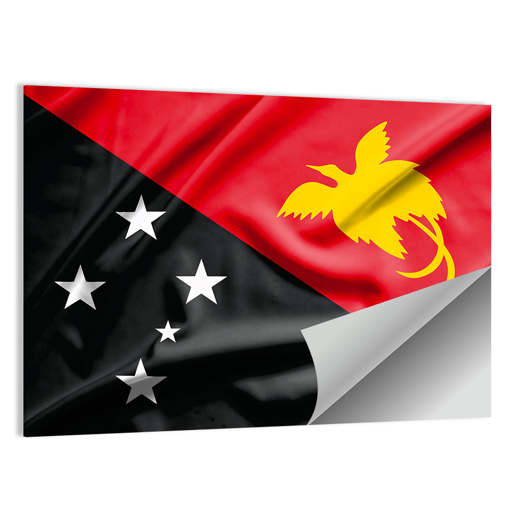 Papua New Guinea Flag Graphic Wall Art