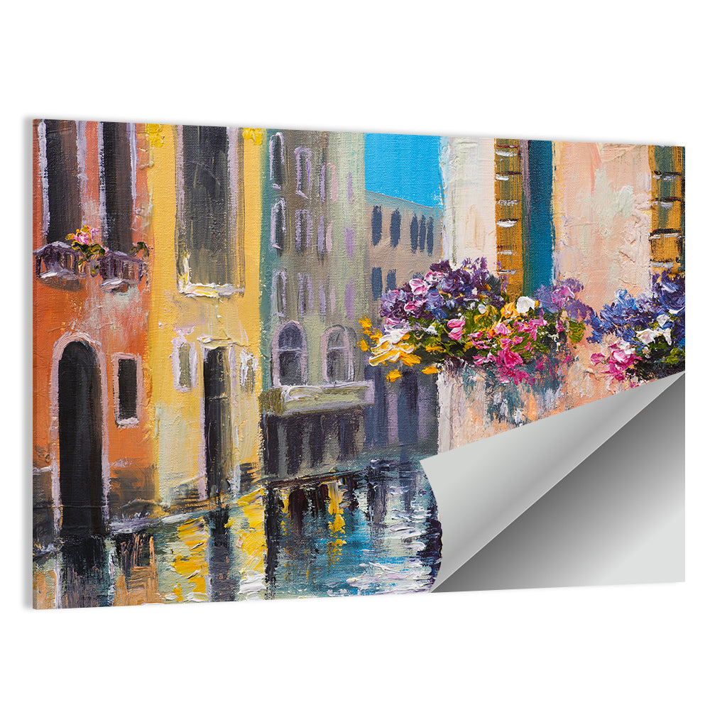 Venice Canal with Flower Boxes Wall Art