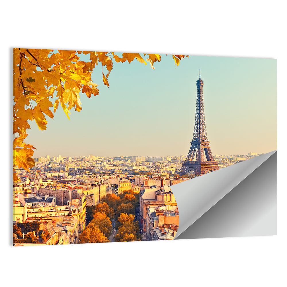 Eiffel Tower At Sunset Wall Art