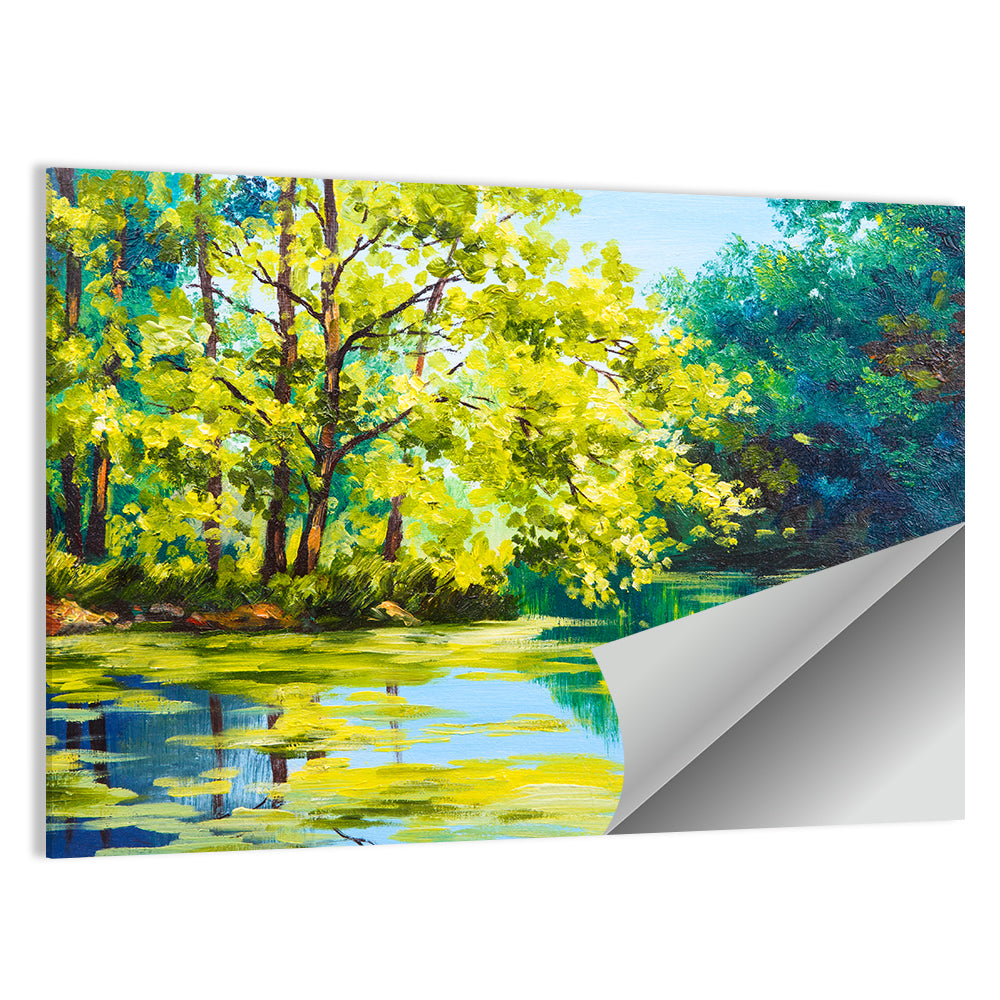 Forest Lake Reflection Wall Art