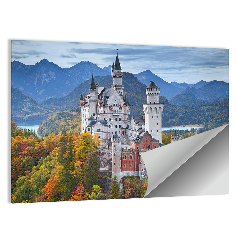 Neuschwanstein Castle in Autumn Wall Art
