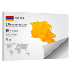 Armenia Map Wall Art