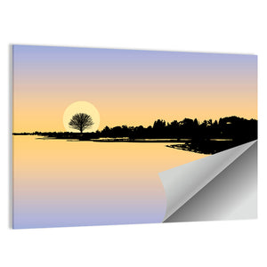 Lake At Sunset Wall Art