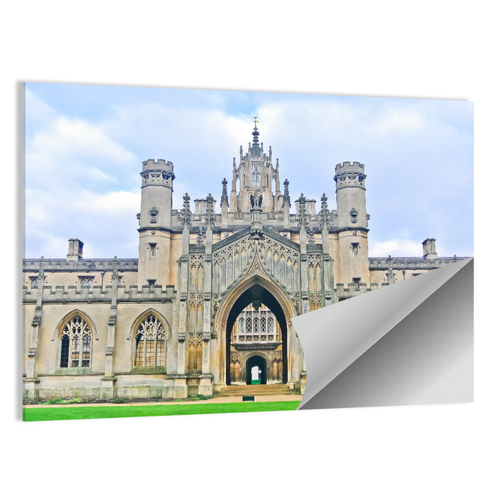 St John's College Great Gate Cambridge Wall Art as a poster print