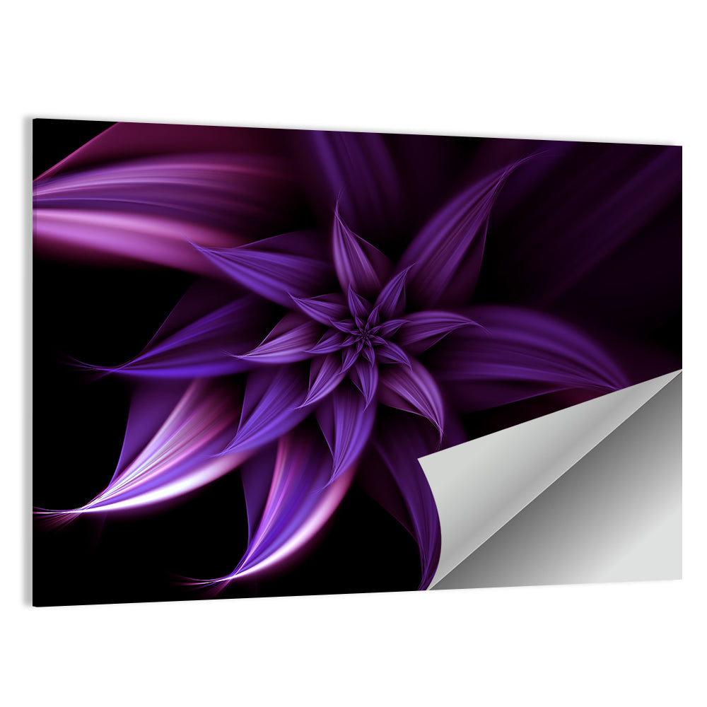 Elegant Purple Spiral Blossom Wall Art