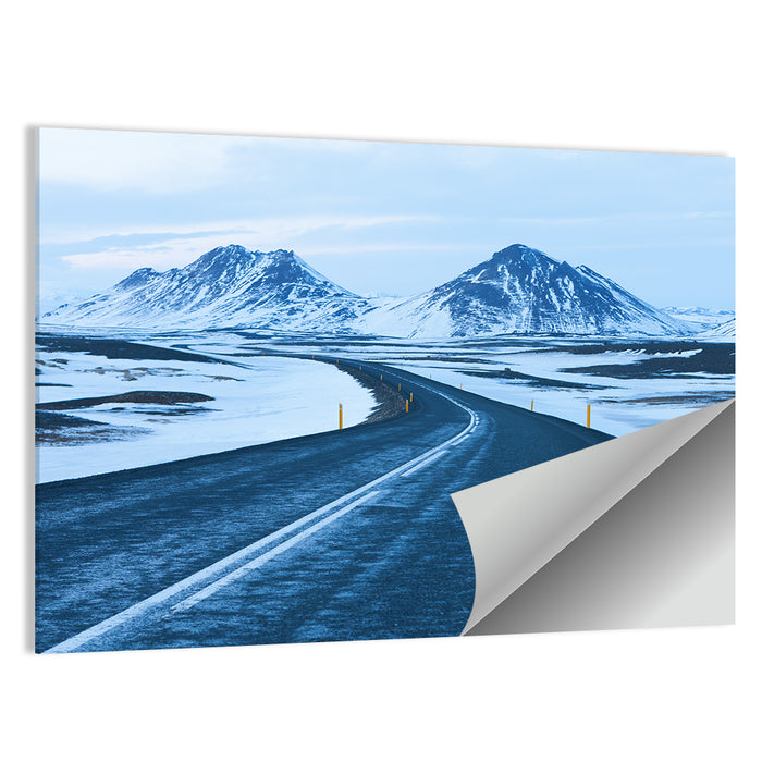 Iceland Ring Road to Snowy Peaks Wall Art as a poster print