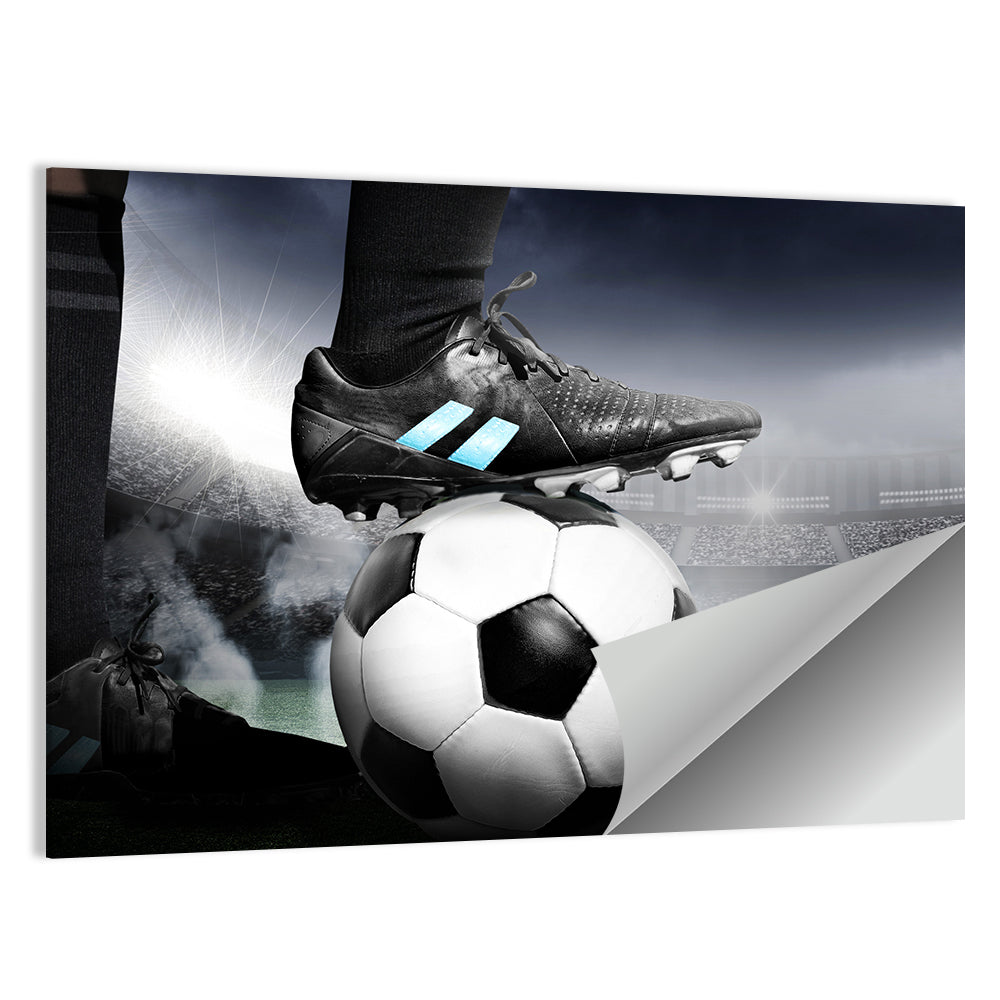 Low Angle Soccer Cleat Close Up Wall Art