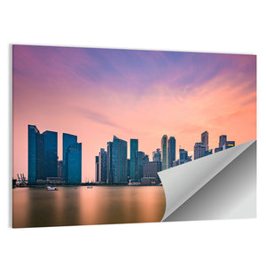 Singapore Skyline At Marina Bay Wall Art