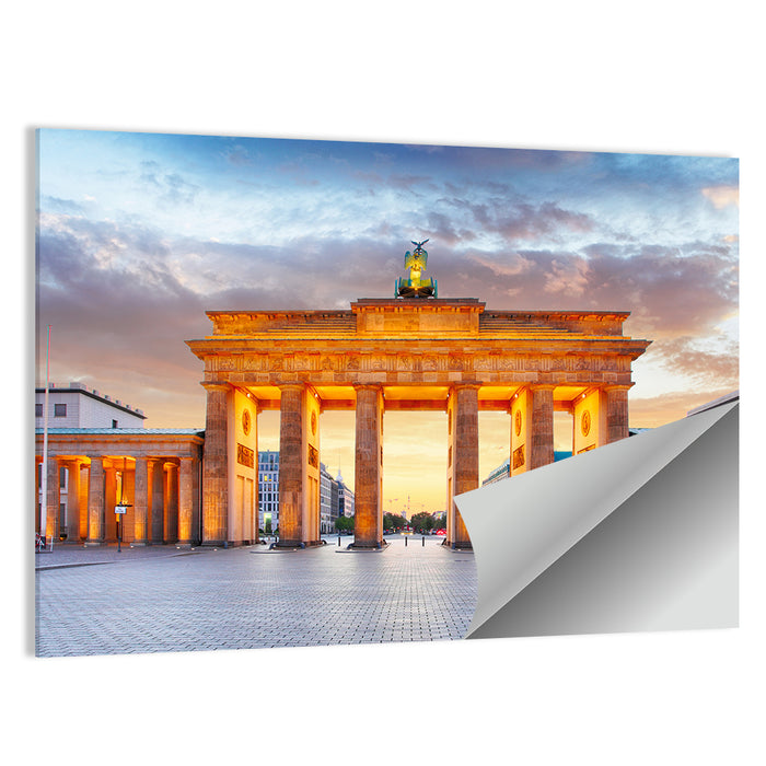 Brandenburg Gate at Night Wall Art as a poster print