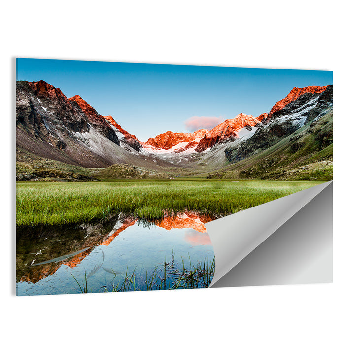 Austrian Peaks Mirrored in Lake Wall Art as a poster print