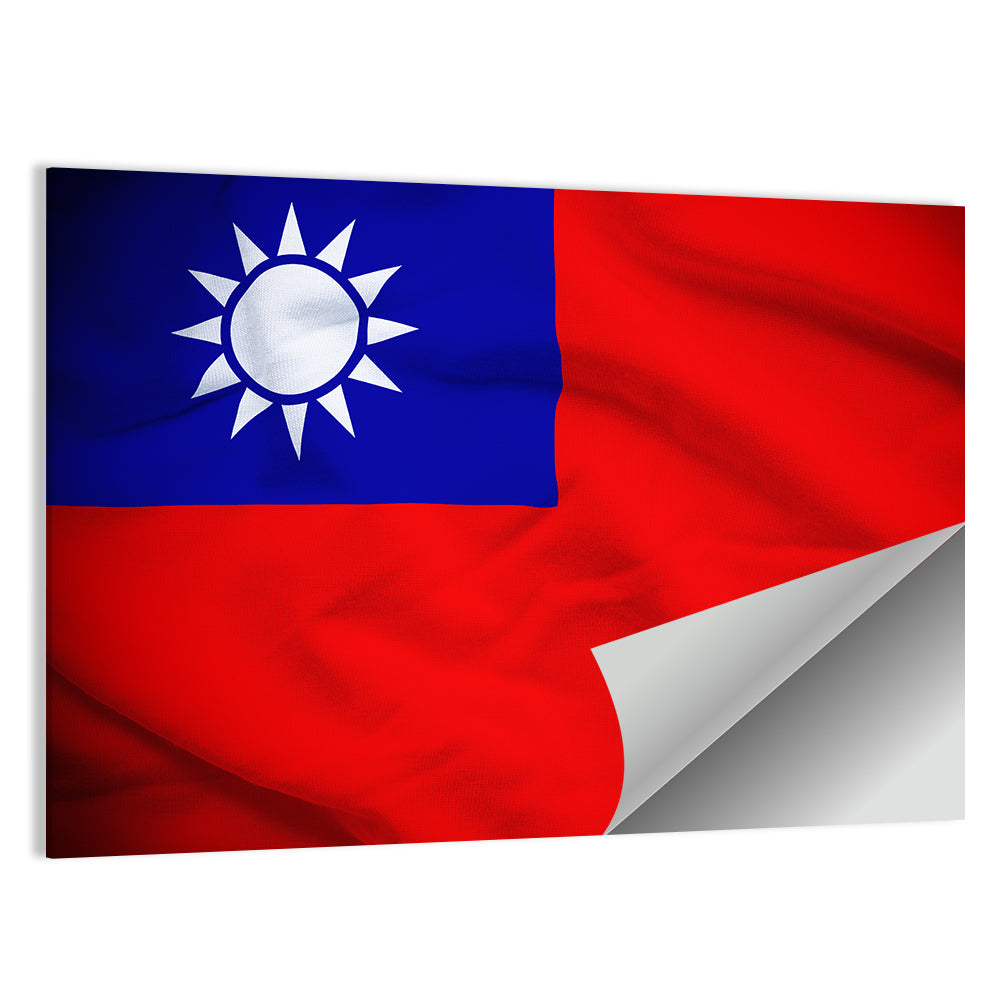 Flag Of Taiwan Wall Art