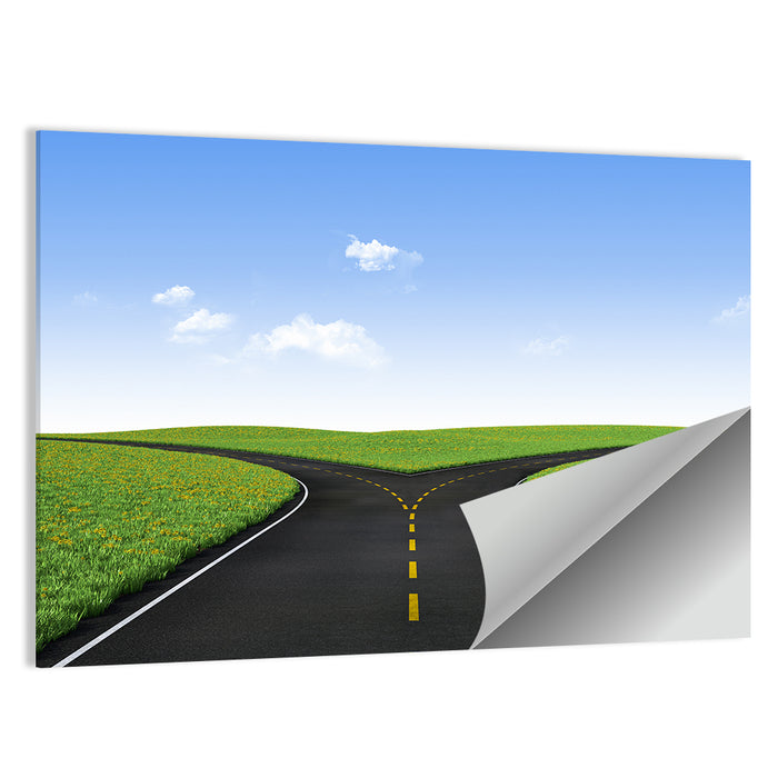 Forked Road Wall Art as a poster print