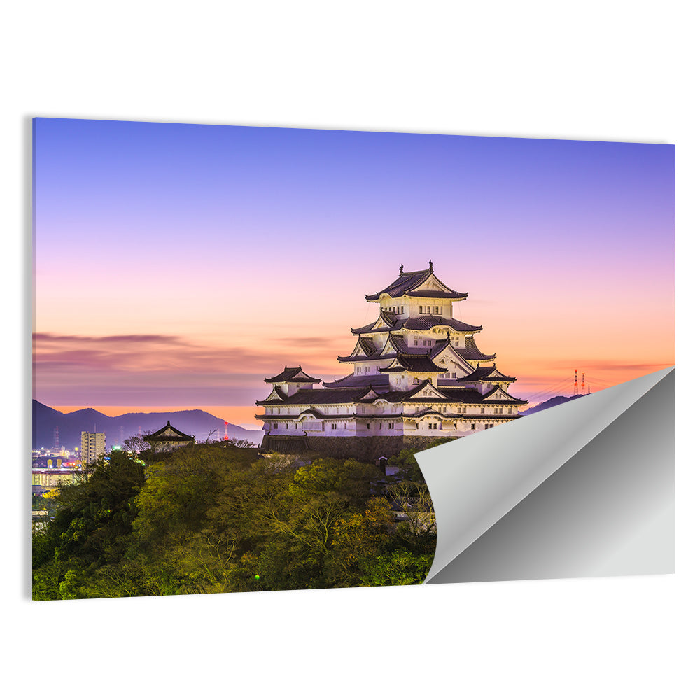 Himeji Castle at Dusk Wall Art