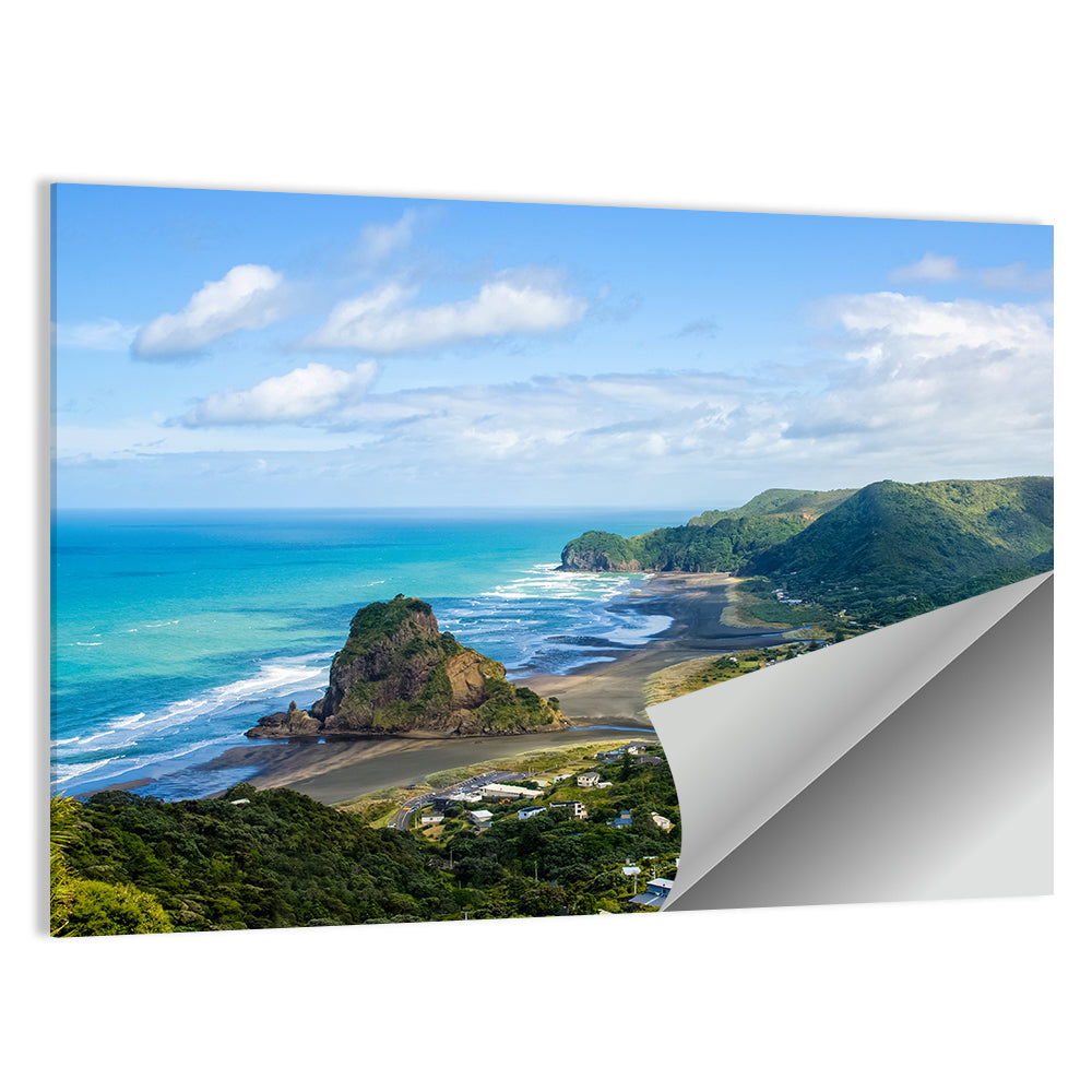 Lion Rock at Piha Beach Wall Art