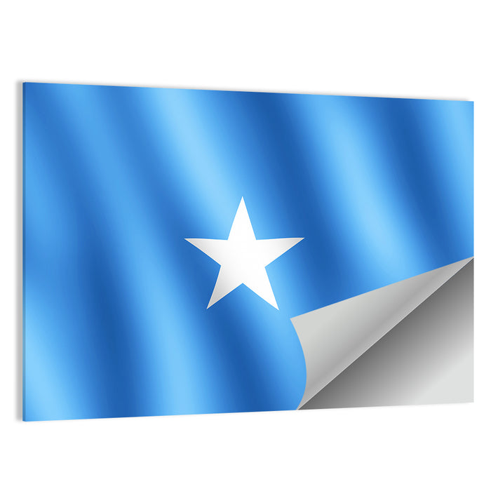 Somalia Flag with Five-pointed Star Wall Art as a poster print