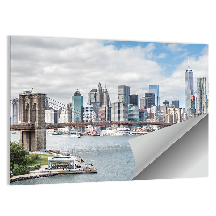 Brooklyn Bridge with Manhattan Skyline Wall Art as a poster print