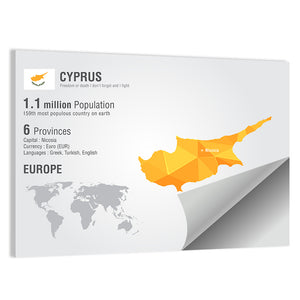 Cyprus Map Wall Art