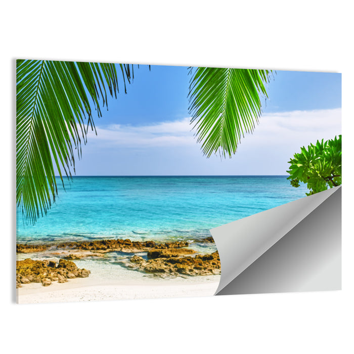 Tropical Island in Maldives Wall Art as a poster print