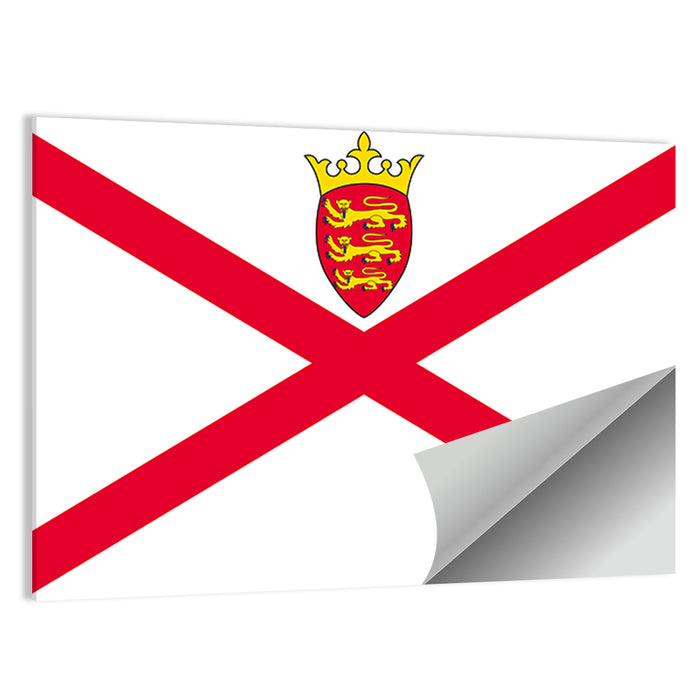 Flag of Jersey Wall Art as a poster print