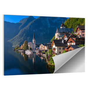 Alpine Lake Village Hallstatt Wall Art