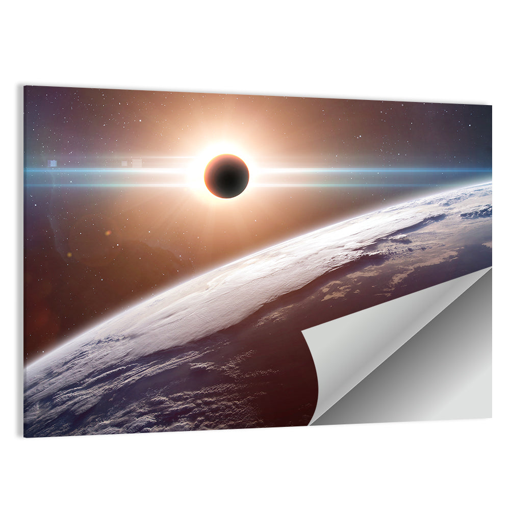 Eclipsed Earth from Space Wall Art