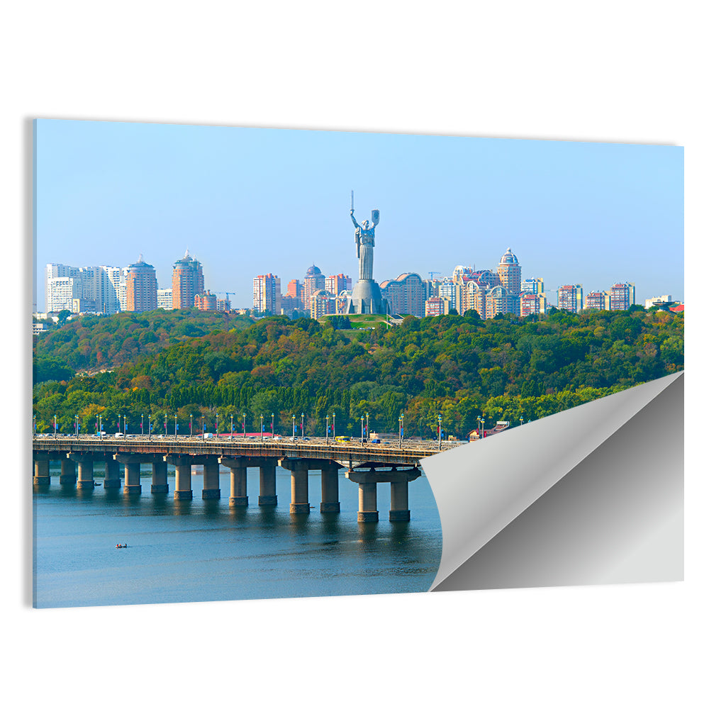 Paton Bridge with Motherland Monument Wall Art