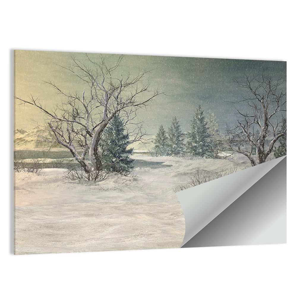 Winter Tundra Landscape Wall Art