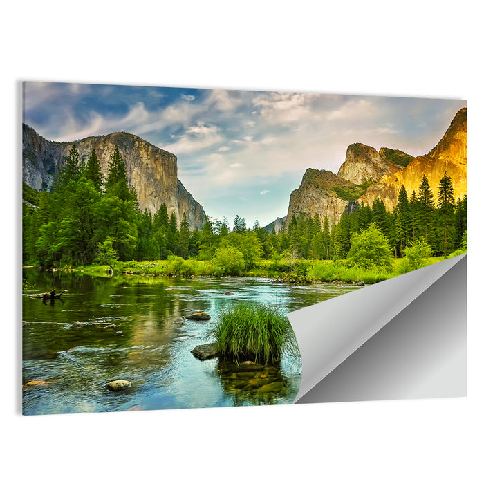 Merced River at Yosemite Valley Wall Art as a poster print