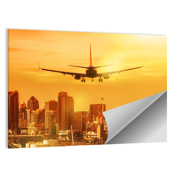 San Diego Sunset Skyline Wall Art as a poster print