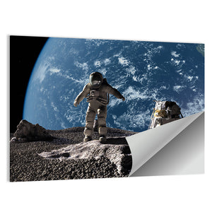 Astronaut On Planet Wall Art