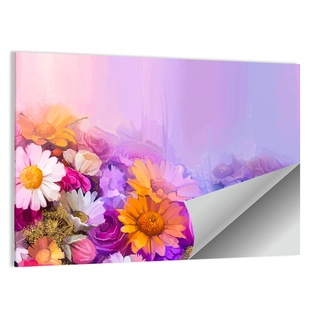 Spring Blooms with Gradient Wash Wall Art