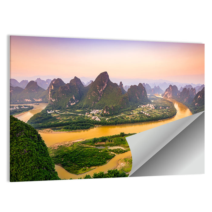 Xingping Karst Mountains Wall Art as a poster print