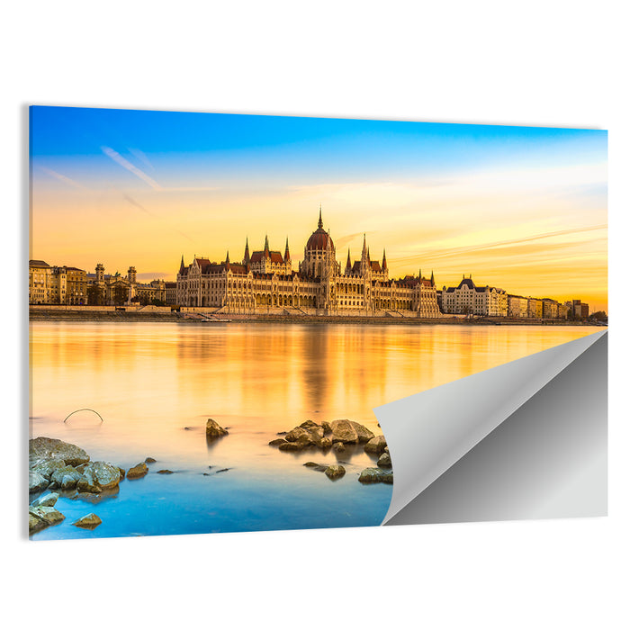 Budapest Parliament at Golden Hour Wall Art as a poster print