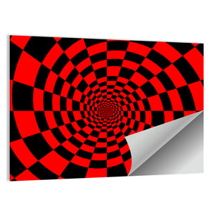 Red And Black Geometry Abstract Wall Art