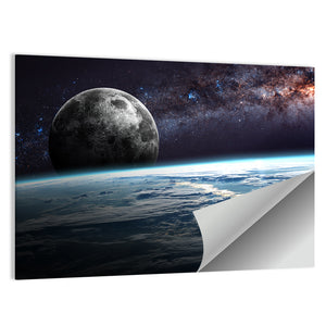 Scenic Earth Moon & Star Wall Art