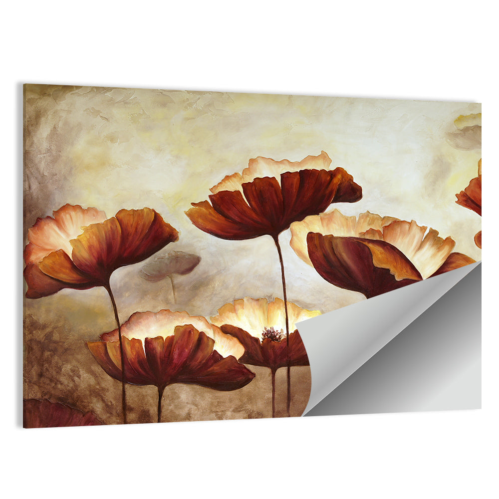 Layered Poppies Painting Wall Art