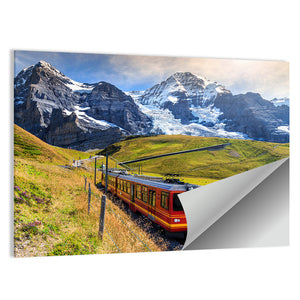 Electric Tourist Train In Switzerland Wall Art