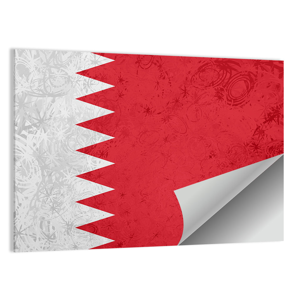 Bahrain Flag with Serrated Edge Wall Art
