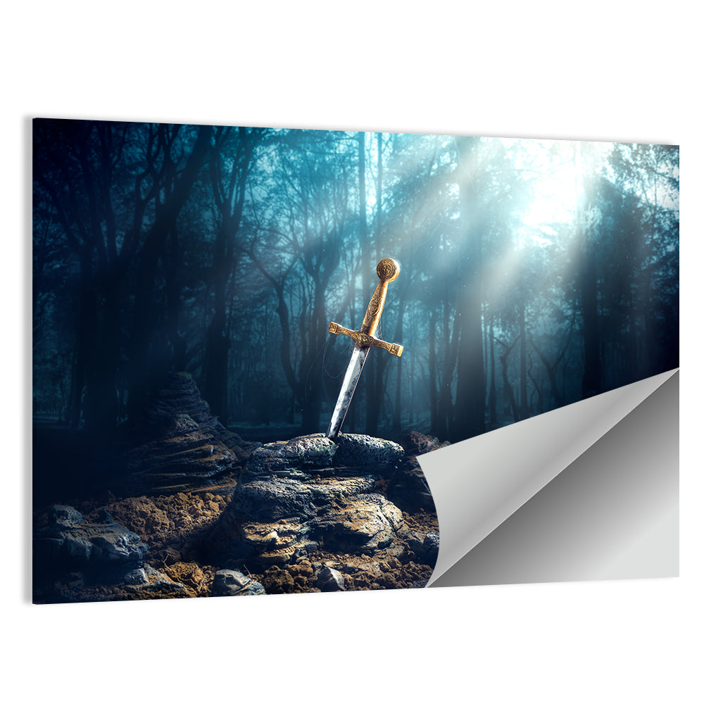 Enchanted Sword in the Stone Wall Art