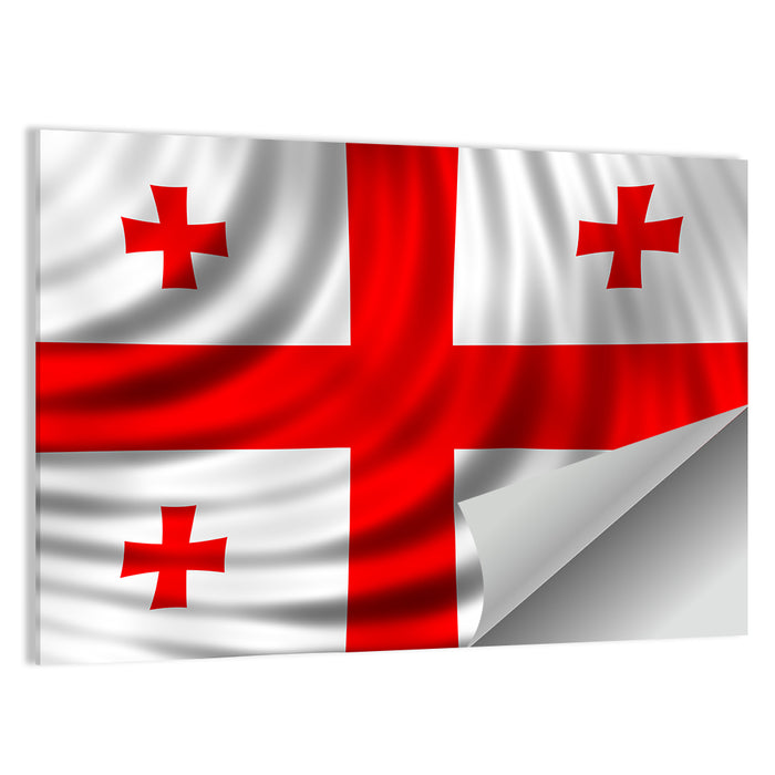 Flag of Georgia Wall Art as a poster print