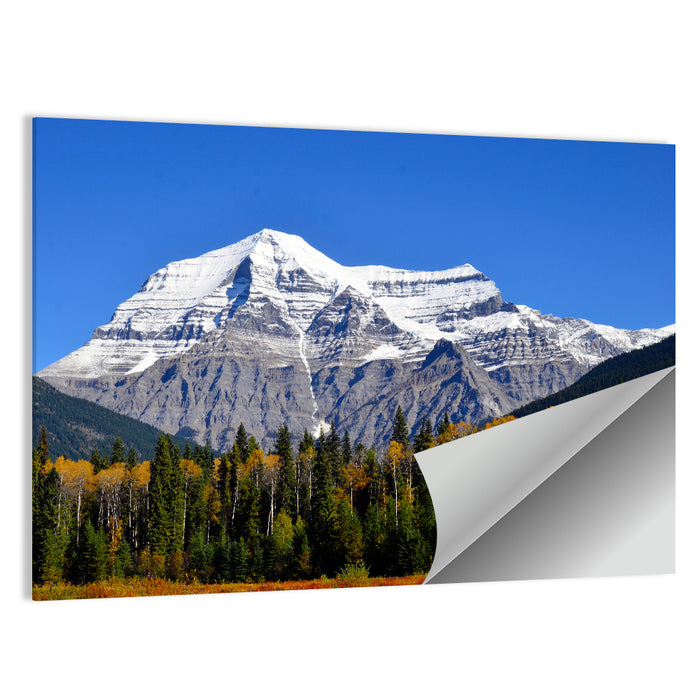 Mount Robson Autumn Landscape Wall Art as a poster print