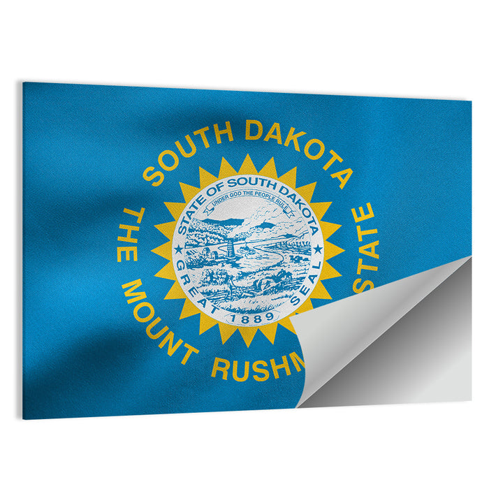 South Dakota State Flag Wall Art as a poster print