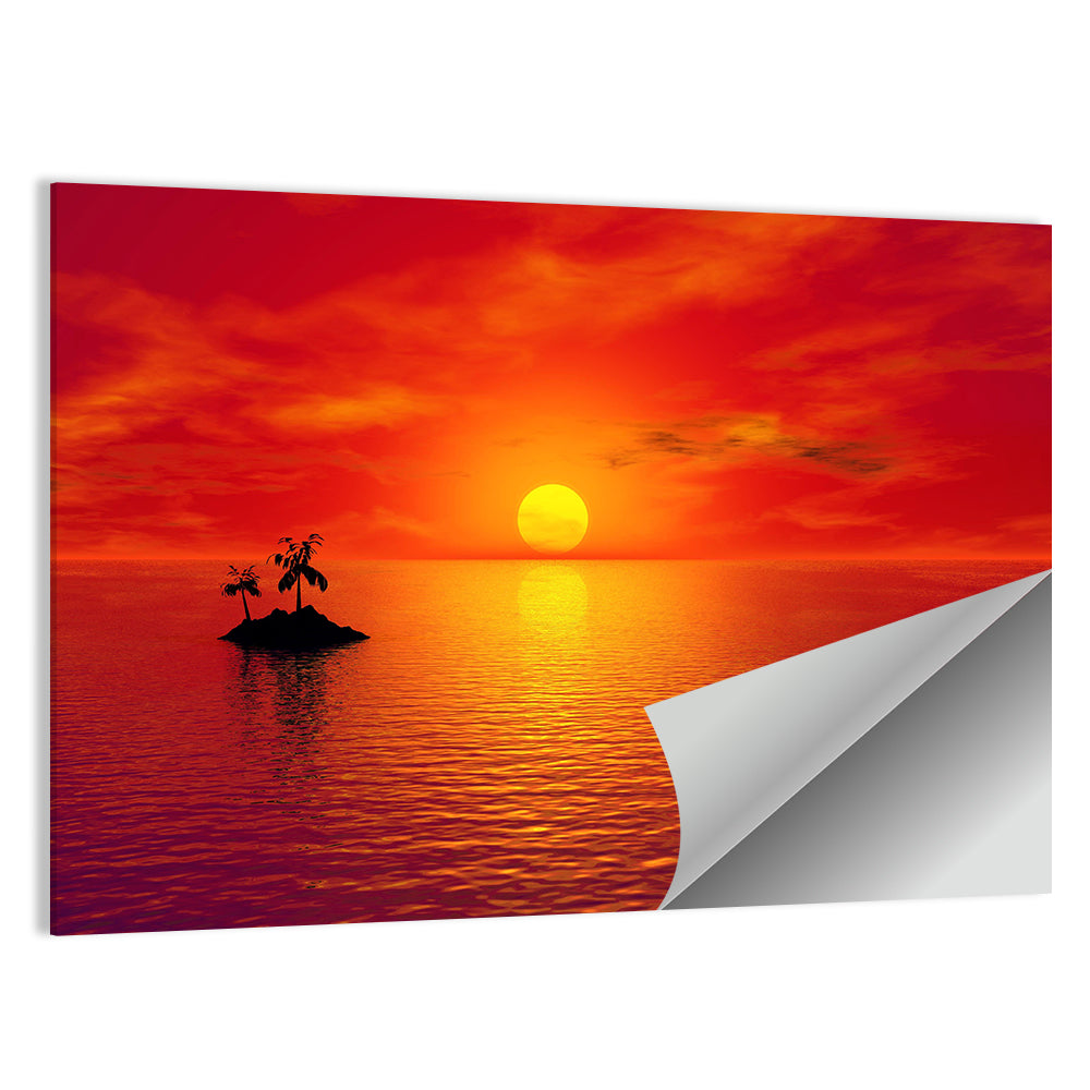 Coconut Island Sunset Wall Art